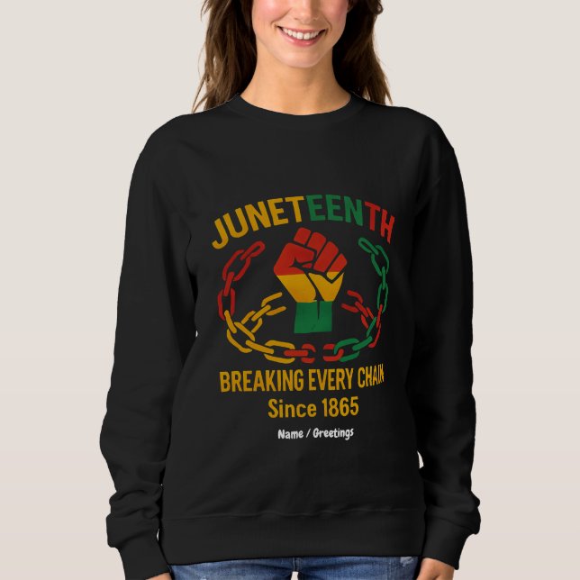 Breaking Every Chain Since 1865 – Juneteenth Freed Sweatshirt (Front)