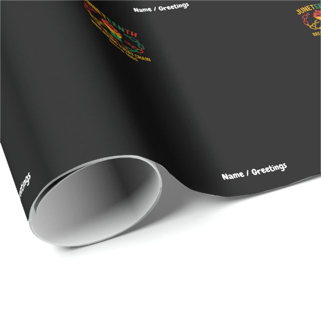 Breaking Every Chain Since 1865 – Juneteenth Freed Wrapping Paper (Roll Corner)