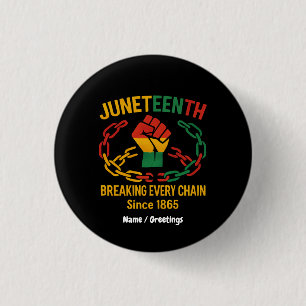Breaking Every Chain Since 1865 Juneteenth Freedom 3 Cm Round Badge