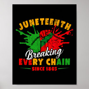 Breaking Every Chain Since 1865 Juneteenth Freedom Poster