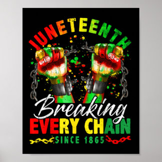 Breaking Every Chain Since 1865 Women Men Juneteen Poster