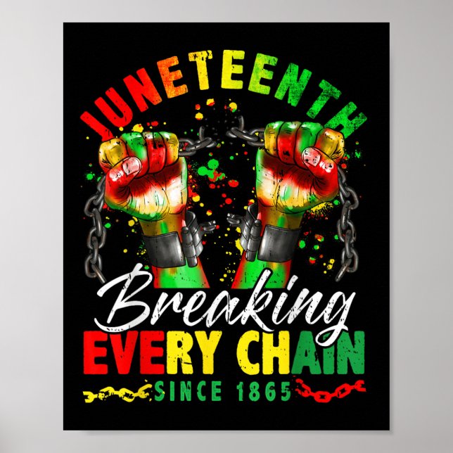 Breaking Every Chain Since 1865 Women Men Juneteen Poster (Front)