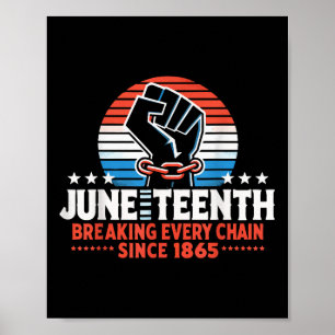 Breaking Every Chain Since 1865 Women Men Juneteen Poster