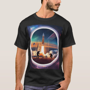 Breaking Free: Rocket Launch Gravity T-Shirt Desig
