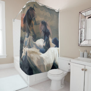 Breaking Free   -  Wild Horses Shower Curtain