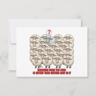 BREAKING FROM THE HERD IS BETTER THAN GETTING LOST RSVP CARD