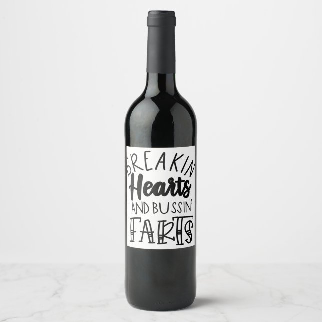 Breaking hearts 1st valentines 254. wine label (Front)