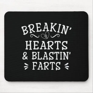 Breaking Hearts And Blasting Farts Kids Funny Mouse Mat