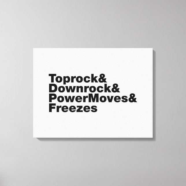 Breaking Moves (Breakdancing) Canvas Print (Front)