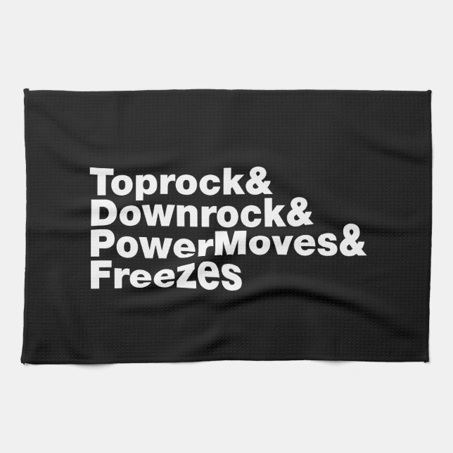 Breaking Moves (Breakdancing) Tea Towel (Horizontal)