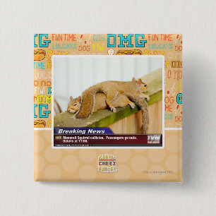Breaking News 15 Cm Square Badge