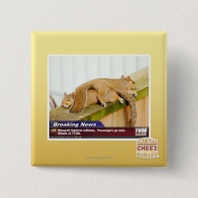 Breaking News 15 Cm Square Badge (Front)