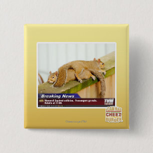 Breaking News 15 Cm Square Badge