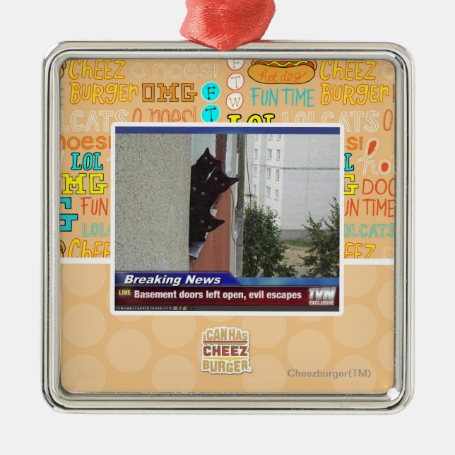 Breaking News 2 Metal Tree Decoration (Front)