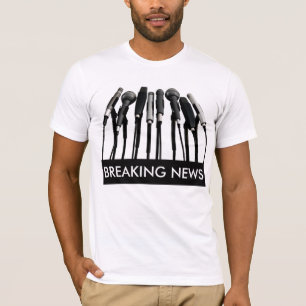 Breaking News Microphone Shirt