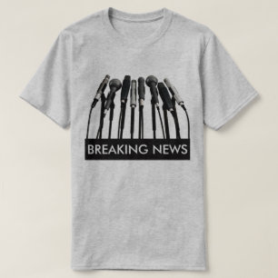 Breaking News Microphone Shirt