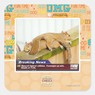 Breaking News Square Sticker