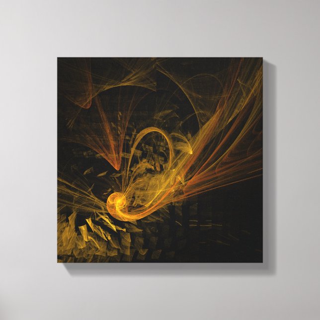 Breaking Point Abstract Art Black and White Canvas Print (Front)