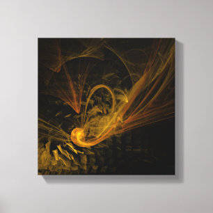 Breaking Point Abstract Art Black and White Canvas Print