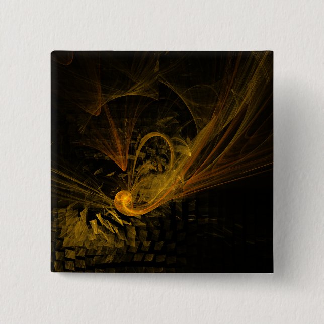 Breaking Point Abstract Art Button (square) (Front)