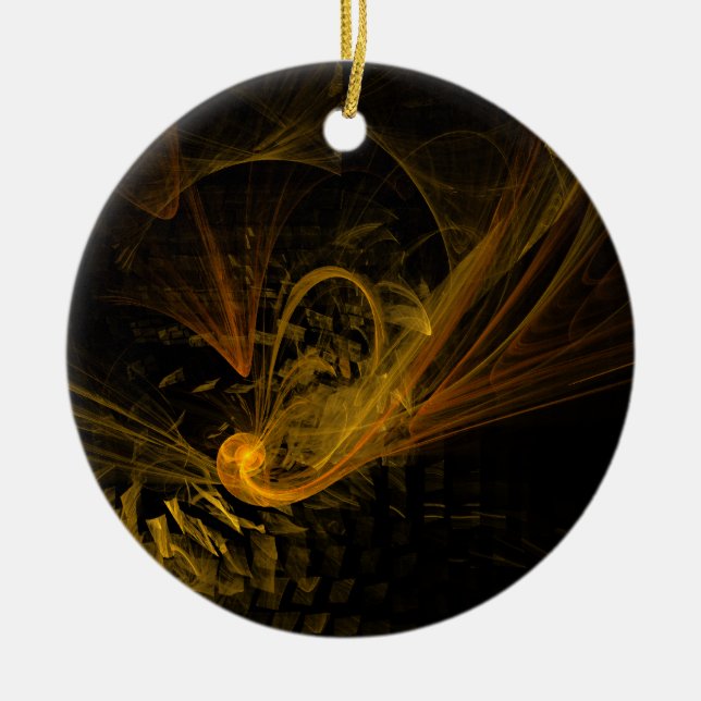 Breaking Point Abstract Art Circle Ornament (Front)