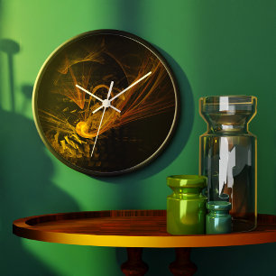 Breaking Point Abstract Art Round Large Clock