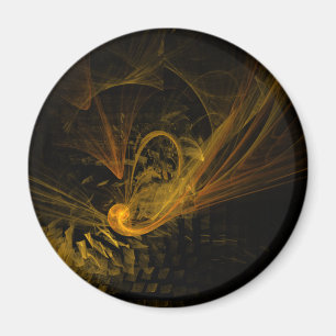 Breaking Point Abstract Art Round Magnet
