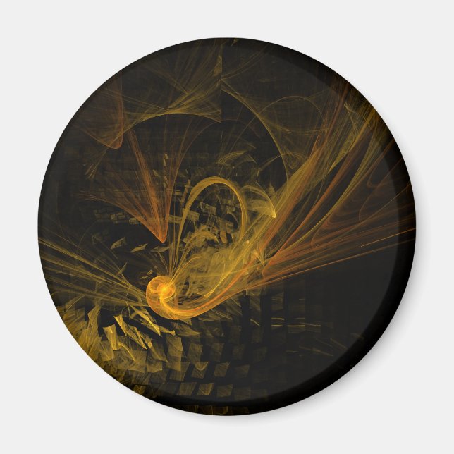 Breaking Point Abstract Art Round Magnet (Front)