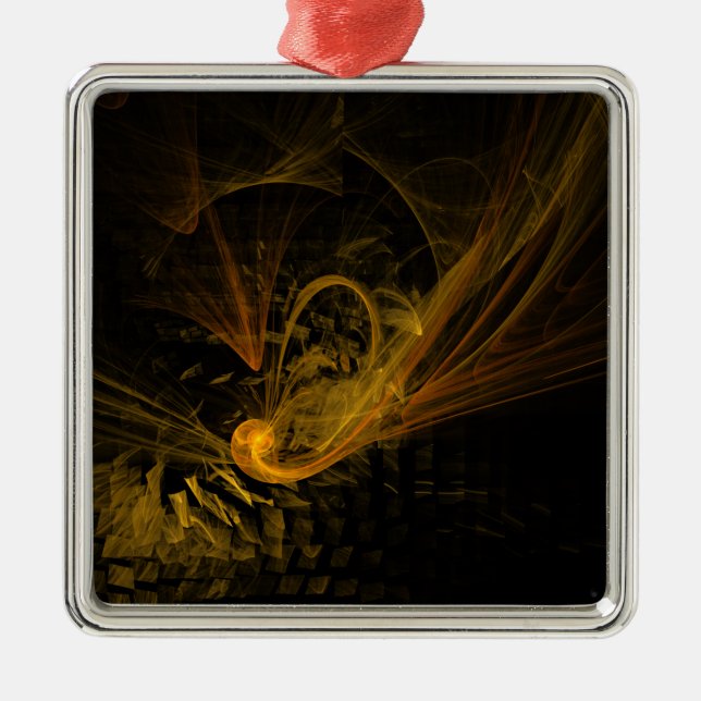 Breaking Point Abstract Art Square Metal Tree Decoration (Front)