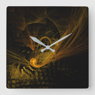 Breaking Point Abstract Art Square Wall Clock