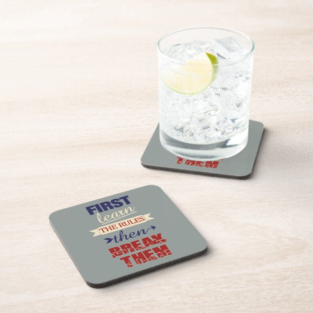 Breaking Rules plastic coasters (Right Side)