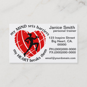 Breaking Sports Barriers Personal Trainer Business Business Card