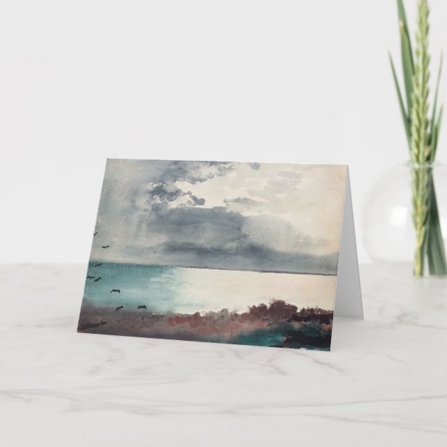 Breaking Storm, Coast of Maine | Winslow Homer Card (Front)