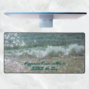 Breaking Surf Coastal Beach Photographic Desk Mat
