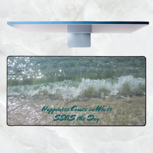 Breaking Surf Coastal Beach Photographic Desk Mat (Creator Uploaded)