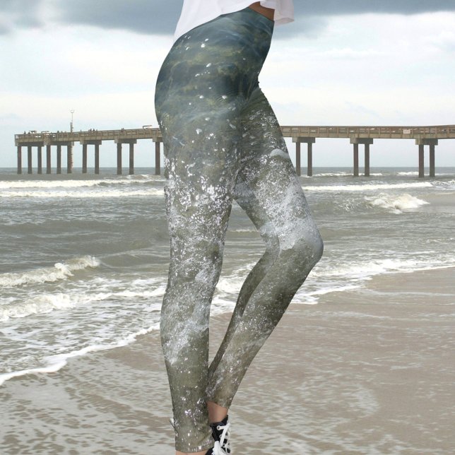 Breaking Surf Splashing Ocean Wave Leggings (Creator Uploaded)