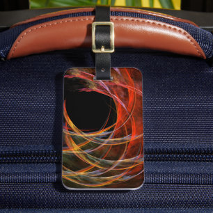 Breaking the Circle Abstract Art Address Luggage Tag