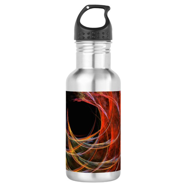 Breaking the Circle Abstract Art Bottle (Front)
