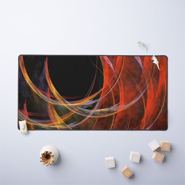 Breaking the Circle Abstract Art Desk Mat (Kids Table)