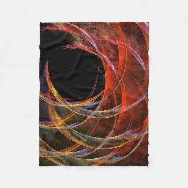 Breaking the Circle Abstract Art Fleece Blanket (Front)