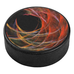 Breaking the Circle Abstract Art Hockey Puck