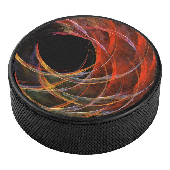 Breaking the Circle Abstract Art Hockey Puck (3/4)
