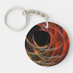 Breaking the Circle Abstract Art Key Ring