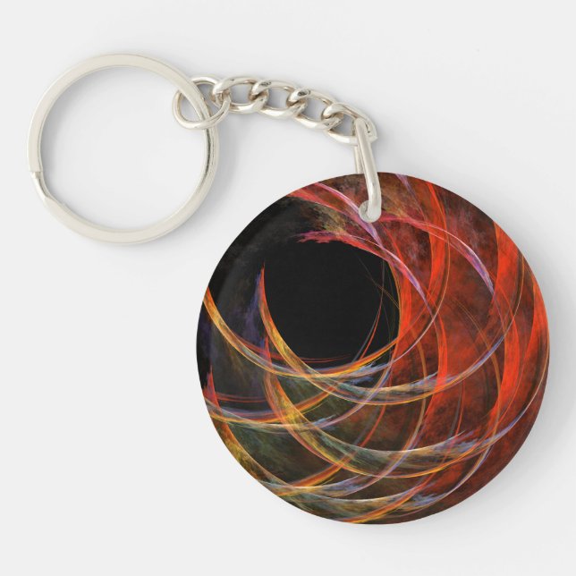 Breaking the Circle Abstract Art Key Ring (Front)