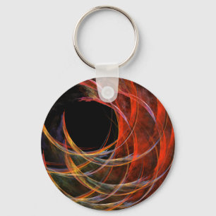 Breaking the Circle Abstract Art Keychain
