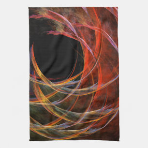 Breaking the Circle Abstract Art Kitchen Towel
