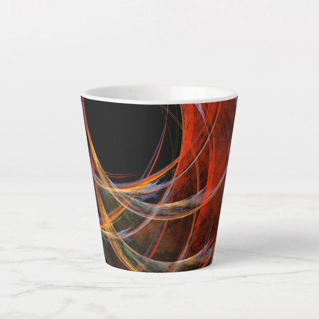 Breaking the Circle Abstract Art Latte Mug (Front)