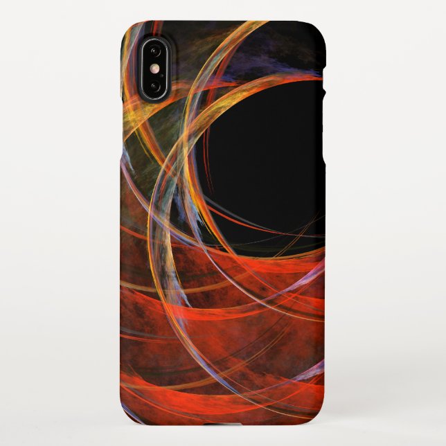 Breaking the Circle Abstract Art Matte iPhone Case (Back)
