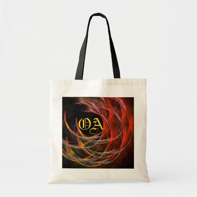 Breaking the Circle Abstract Art Monogram Bag (Front)