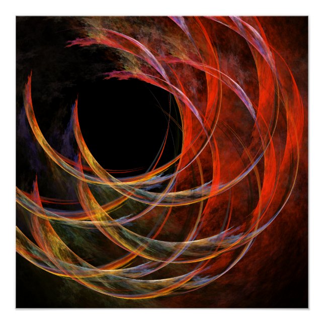 Breaking the Circle Abstract Art Poster (Front)
